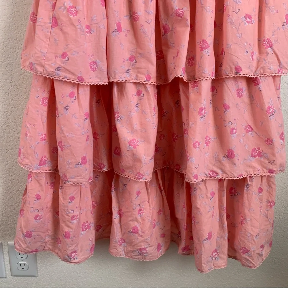 Love Shack Fancy X Target Simone Pink Ruffle Smocked Maxi Dress 2X - Picture 6 of 6